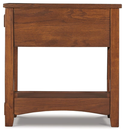 Breegin - Brown - Chair Side End Table - 1 Drawer - Hornell Furniture Outlet