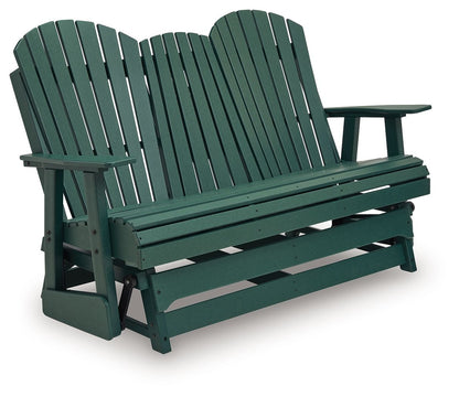 Shell Beach - Loveseat Glider - Green - Hornell Furniture Outlet