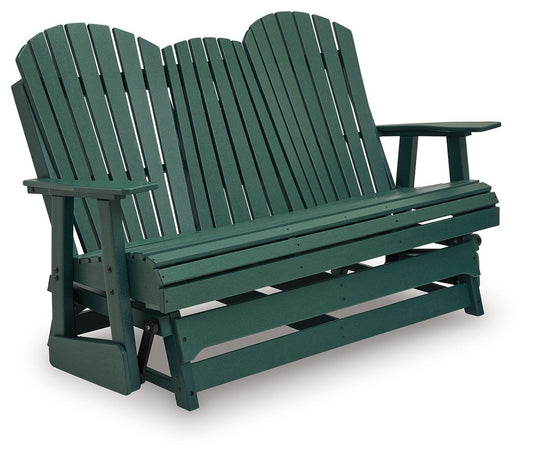 Shell Beach - Loveseat Glider - Green - Hornell Furniture Outlet