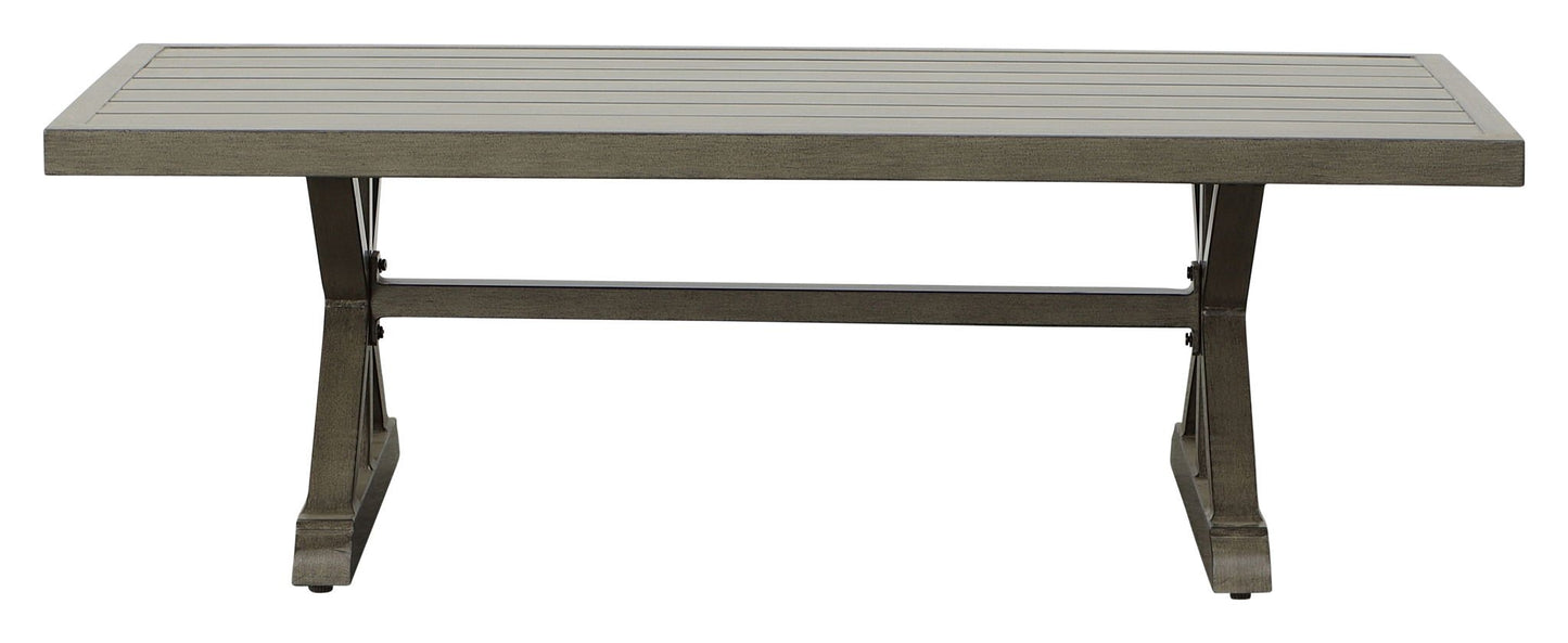 Jones - Outdoor Aluminum Coffee Table - Brown - Hornell Furniture Outlet