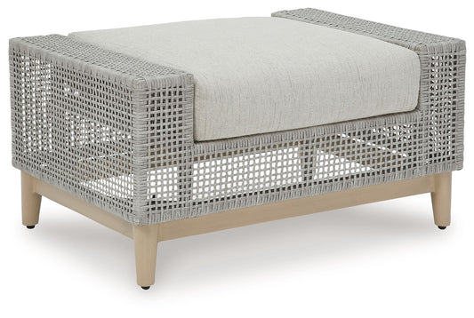 Seton Creek - Gray - Ottoman With Cushion - Hornell Furniture Outlet