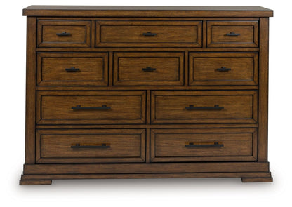 Taffenbrook - Medium Brown - Dresser - Hornell Furniture Outlet