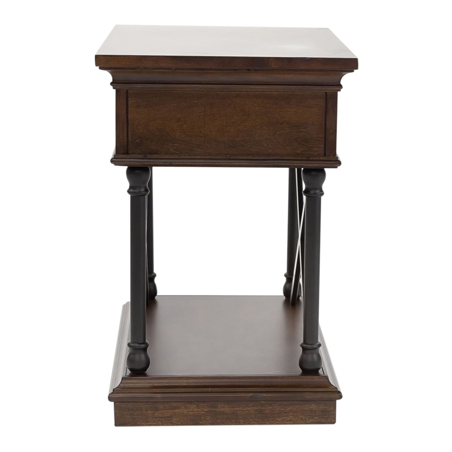Tribeca - Drawer Chair Side Table - Dark Brown - Hornell Furniture Outlet