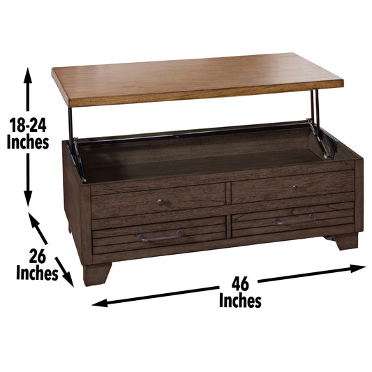 Bear Creek - 3 Piece Table Set - Brown - Hornell Furniture Outlet