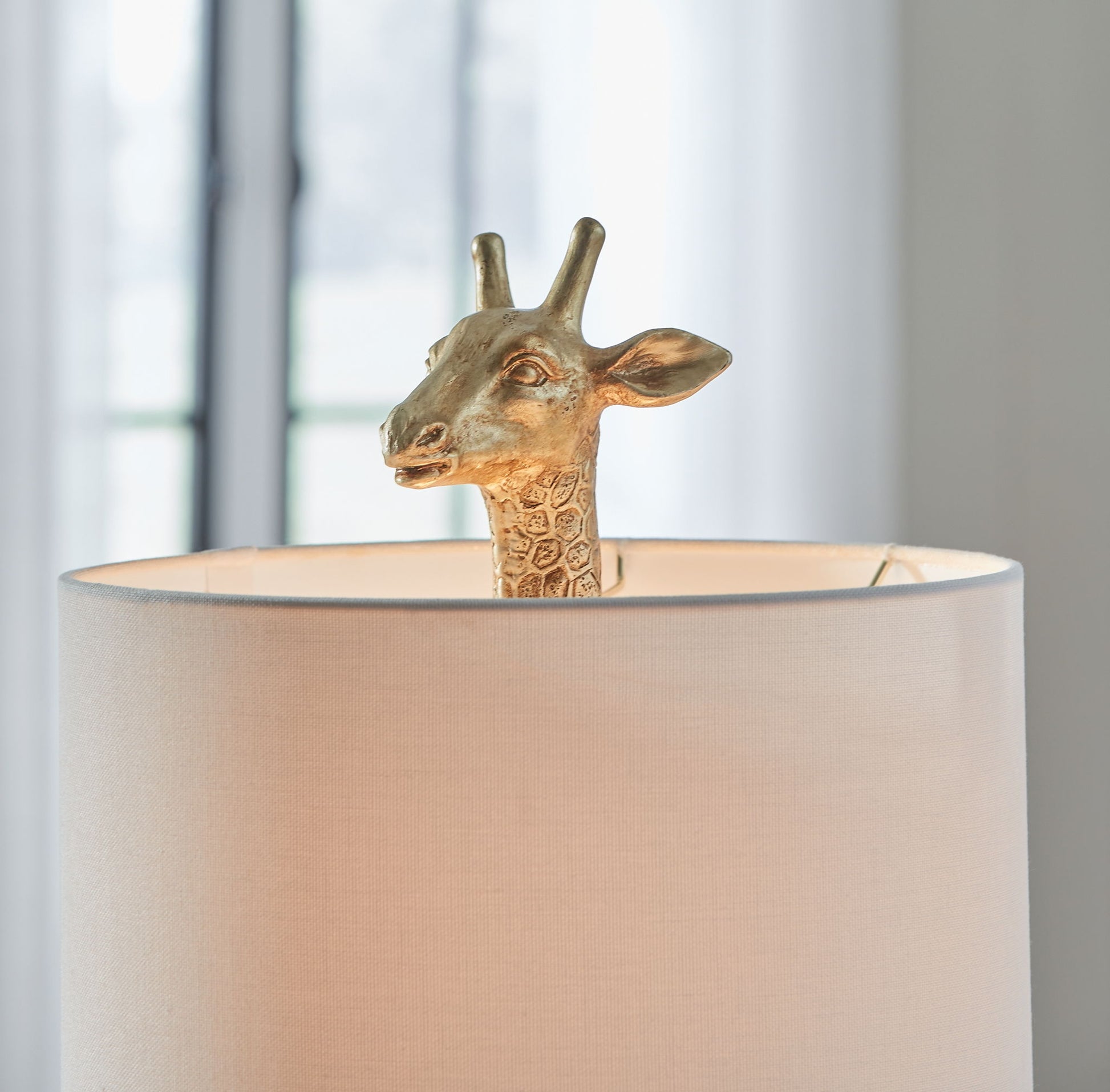 Ferrison - Gold Finish - Poly Table Lamp - Hornell Furniture Outlet