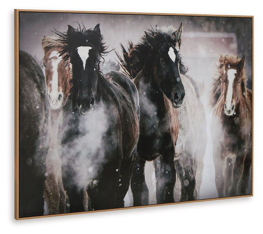 Chaseburn - Brown / Black / White - Wall Art - Hornell Furniture Outlet