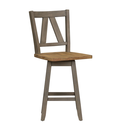 Lindsey Farm - Counter Height Swivel Chair (RTA) - Hornell Furniture Outlet