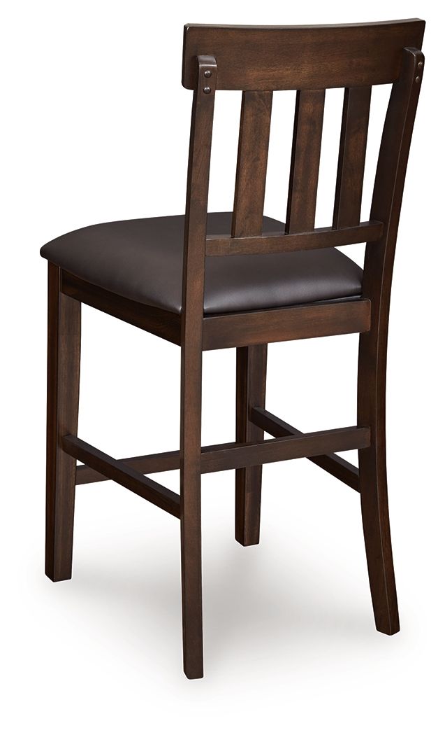Haddigan - Upholstered Barstool (Set of 2) - Dark Brown - Hornell Furniture Outlet