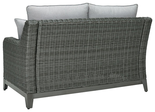 Elite Park - Gray - Loveseat w/Cushion - Hornell Furniture Outlet