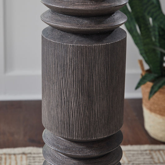 Fainwell - Distressed Black - Poly Floor Lamp - Hornell Furniture Outlet