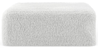 Snowball - Cocktail Ottoman - White - Hornell Furniture Outlet