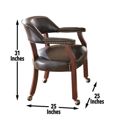 Tournament - Arm Chair With Casters - Hornell Furniture Outlet