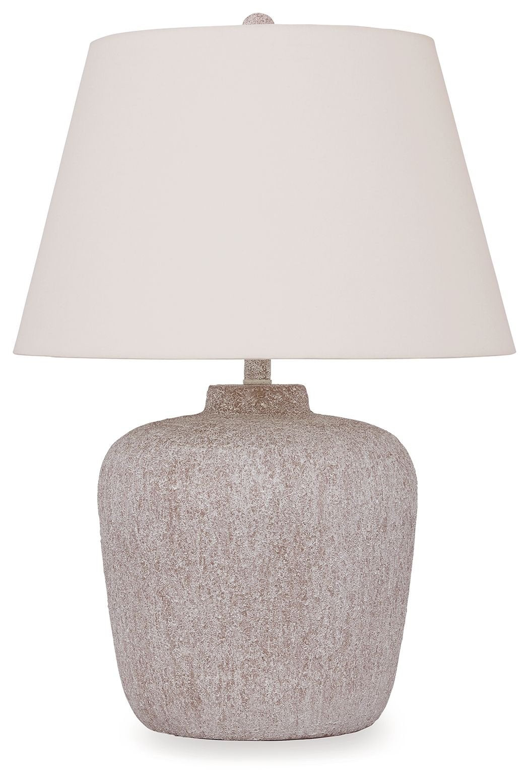 Danry - Distressed Cream - Metal Table Lamp - Hornell Furniture Outlet
