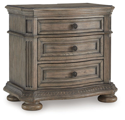 Ardenfield - Light Brown - Three Drawer Night Stand - Hornell Furniture Outlet