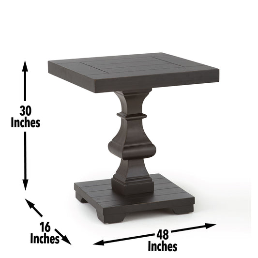 Dory - Square End Table - Ebony - Hornell Furniture Outlet