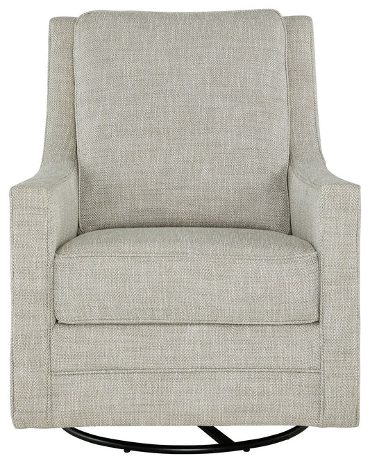 Kambria - Fog - Swivel Glider Accent Chair - Hornell Furniture Outlet