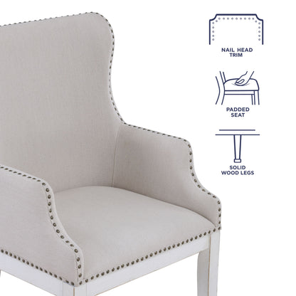 Warren - Arm Chair (Set of 2) - White - Hornell Furniture Outlet
