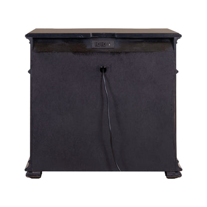 Provence Park - Bedside Chest With Charging Station - Brown - Hornell Furniture Outlet