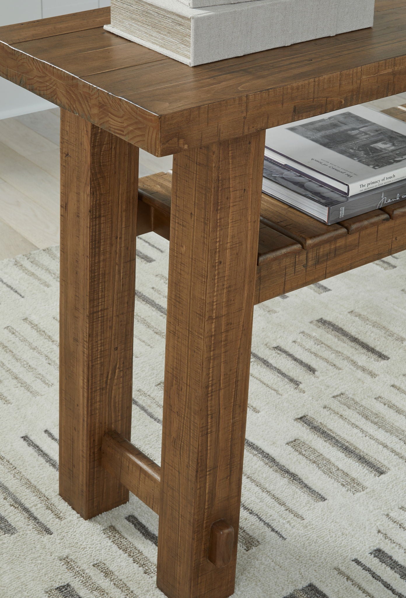 Mackifeld - Warm Brown - Sofa Table - Hornell Furniture Outlet