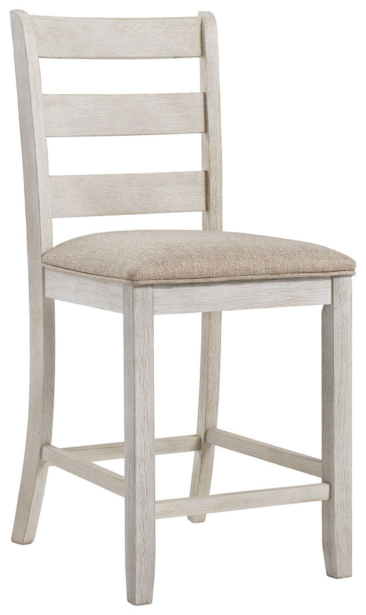 Skempton - White - Upholstered Barstool (Set of 2) - Hornell Furniture Outlet