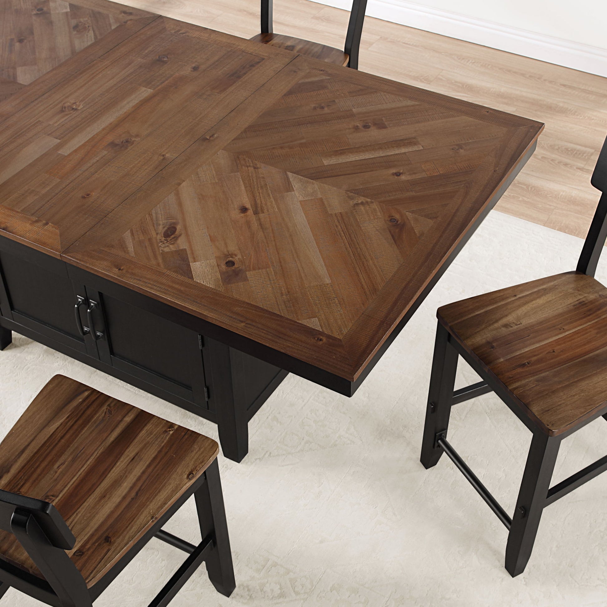 Bermuda - Storage Counter Table - Black - Hornell Furniture Outlet