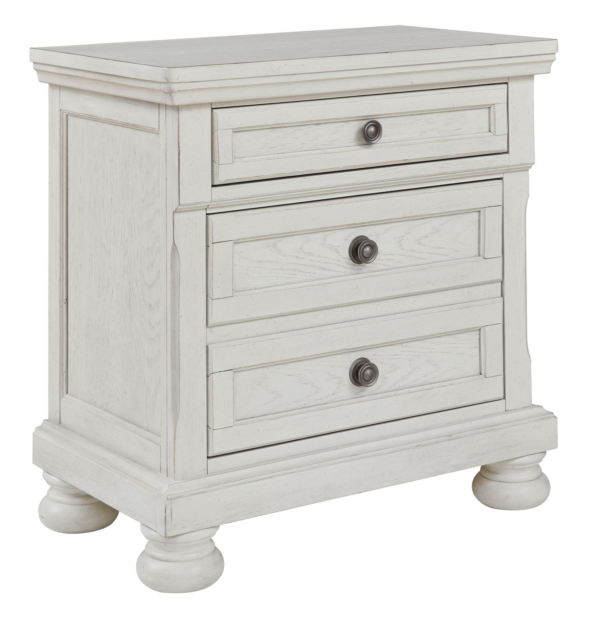 Robbinsdale - Antique White - Two Drawer Night Stand - Hornell Furniture Outlet