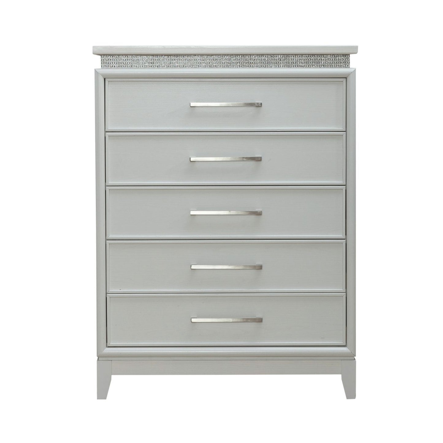 Reflections - 5 Drawer Chest With Lights - White - Hornell Furniture Outlet