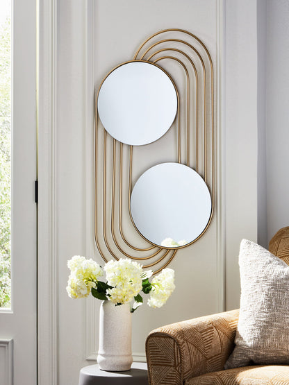 Warrenley - Gold Finish - Accent Mirror - Hornell Furniture Outlet