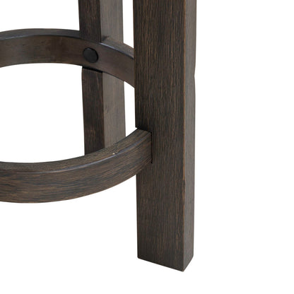 Lennox Hill - Upholstered Swivel Console Stool - Dark Brown - Hornell Furniture Outlet