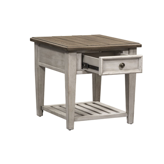 Heartland - Drawer End Table - White - Hornell Furniture Outlet