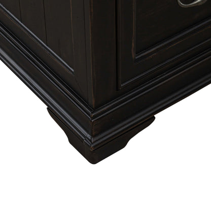 Meritage - Jr Executive Desk - Black - Hornell Furniture Outlet