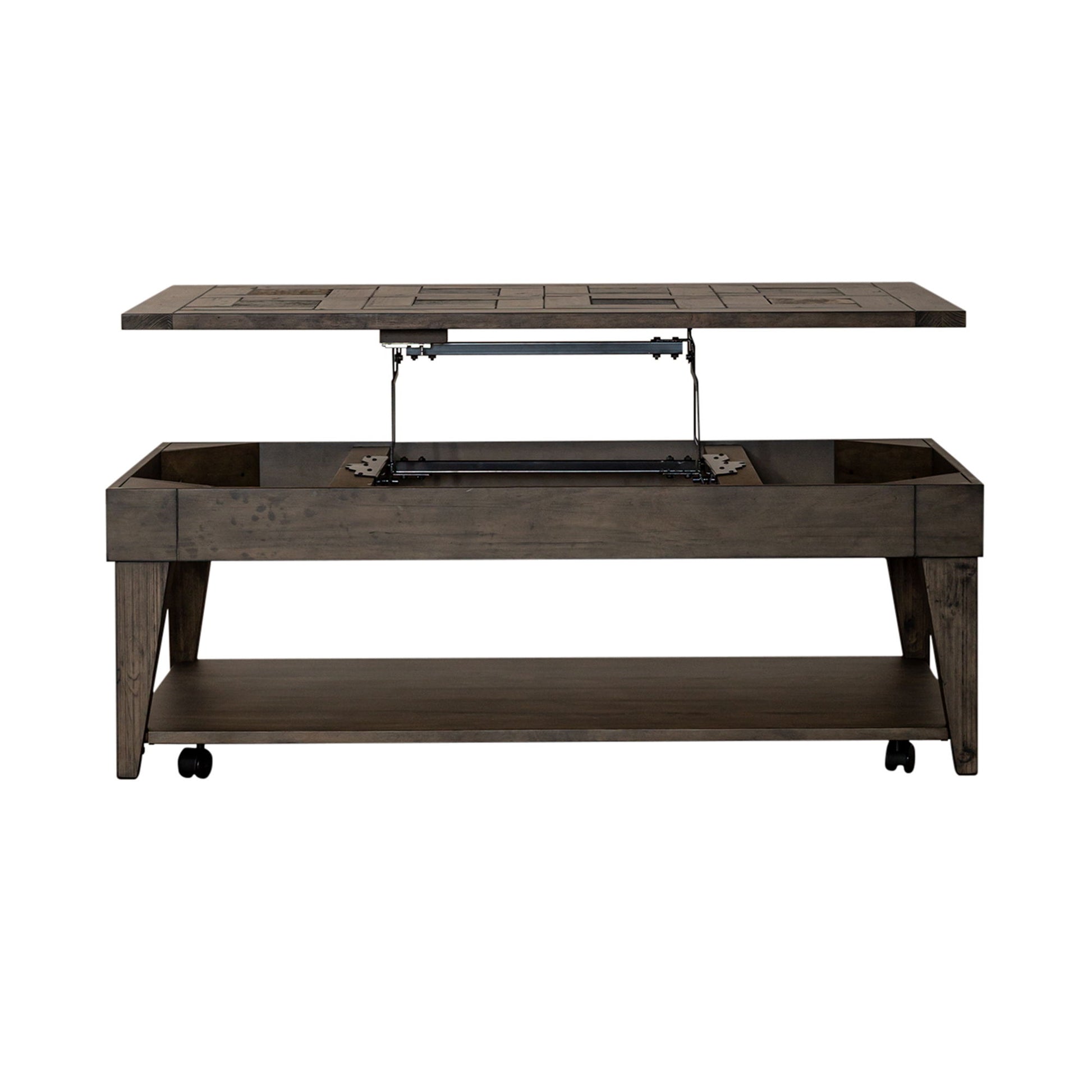 Arrowcreek - Lift Top Cocktail Table - Dark Brown - Hornell Furniture Outlet