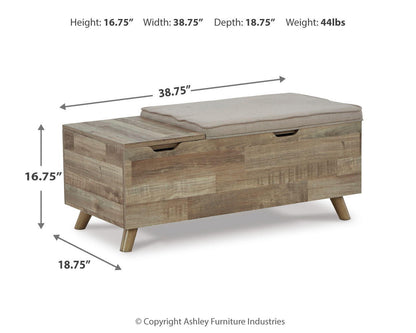 Gerdanet - Storage Bench - Beige - Hornell Furniture Outlet