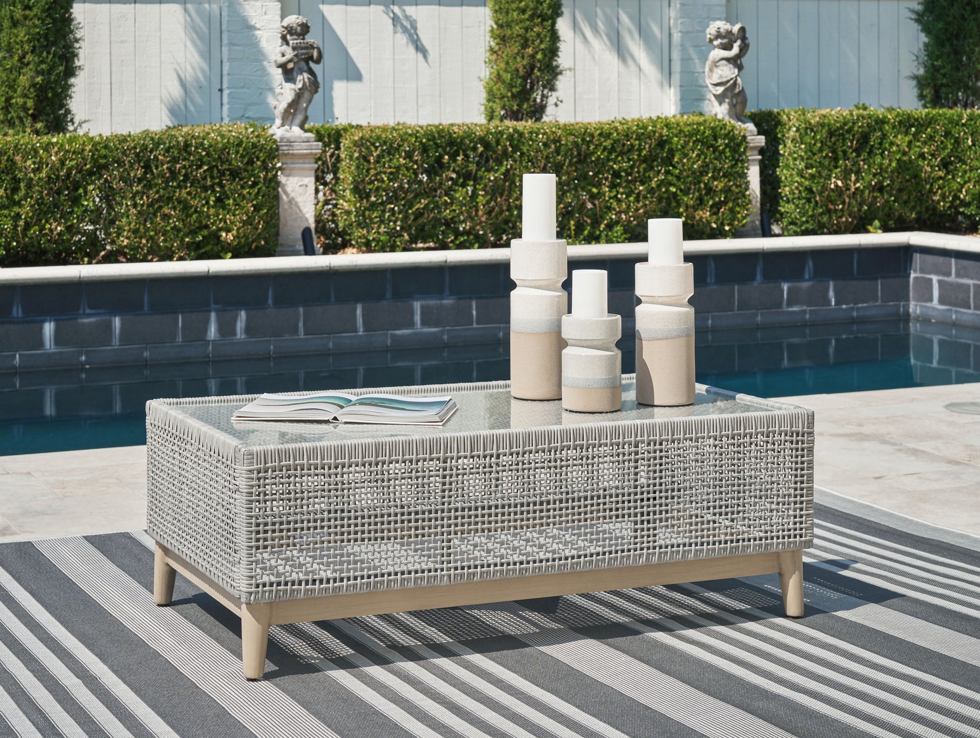 Seton Creek - Gray - Rectangular Cocktail Table - Hornell Furniture Outlet