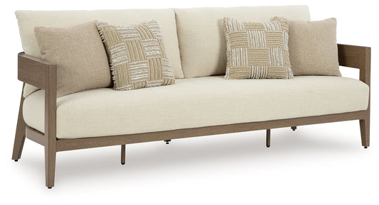 Serene Bay - Dark Brown / White - Sofa With Cushion - Hornell Furniture Outlet