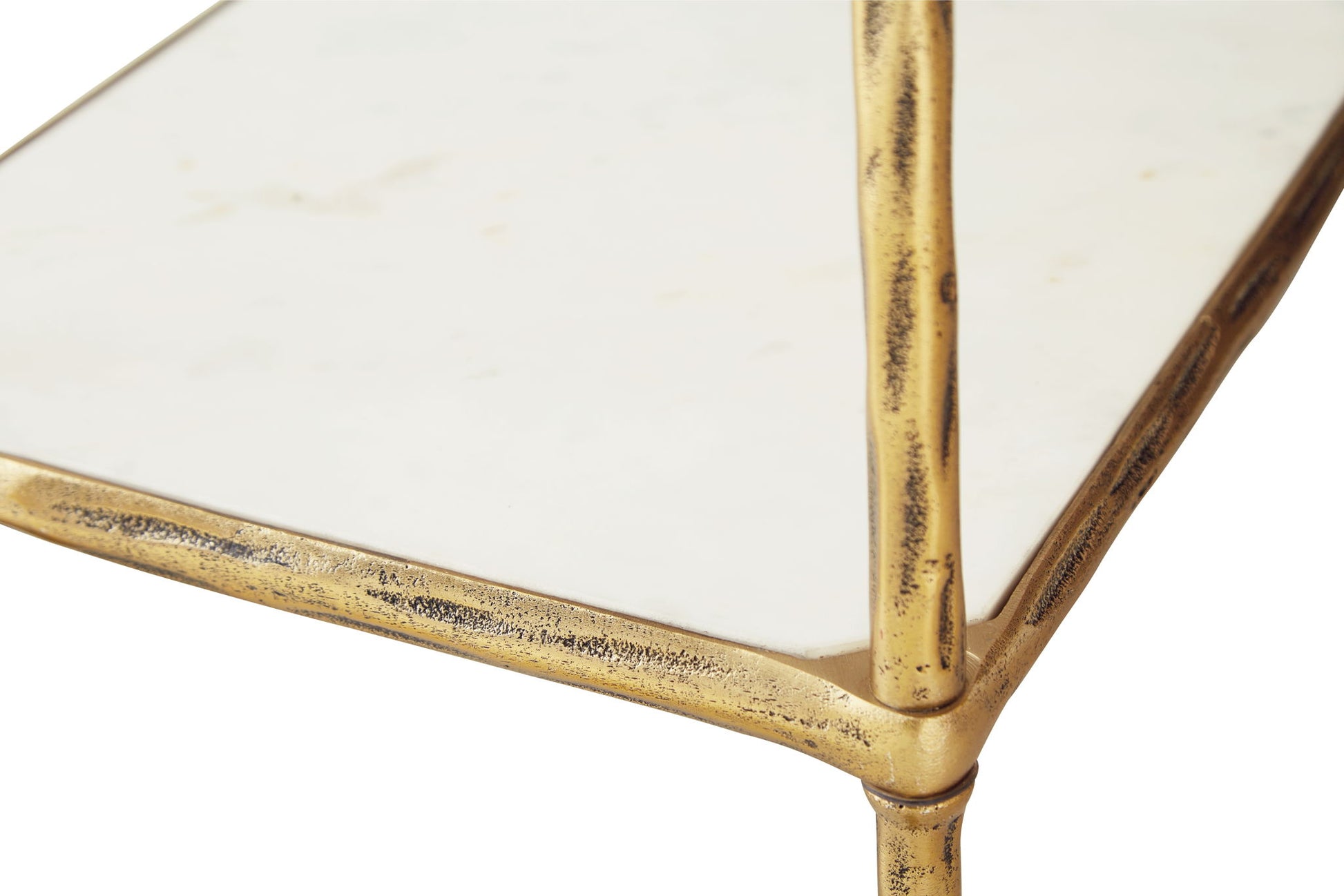 Plattfield - Antique Gold Finish - Bar Cart - Hornell Furniture Outlet