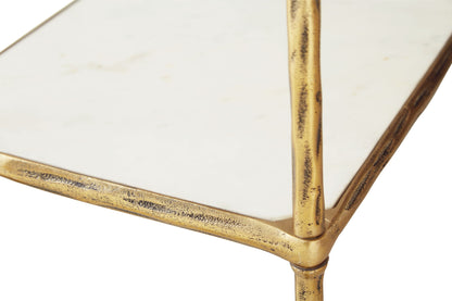 Plattfield - Antique Gold Finish - Bar Cart - Hornell Furniture Outlet