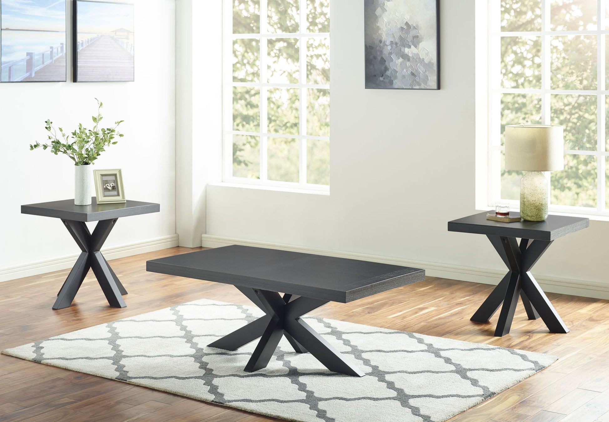 Harris - Cocktail Table - Black - Hornell Furniture Outlet