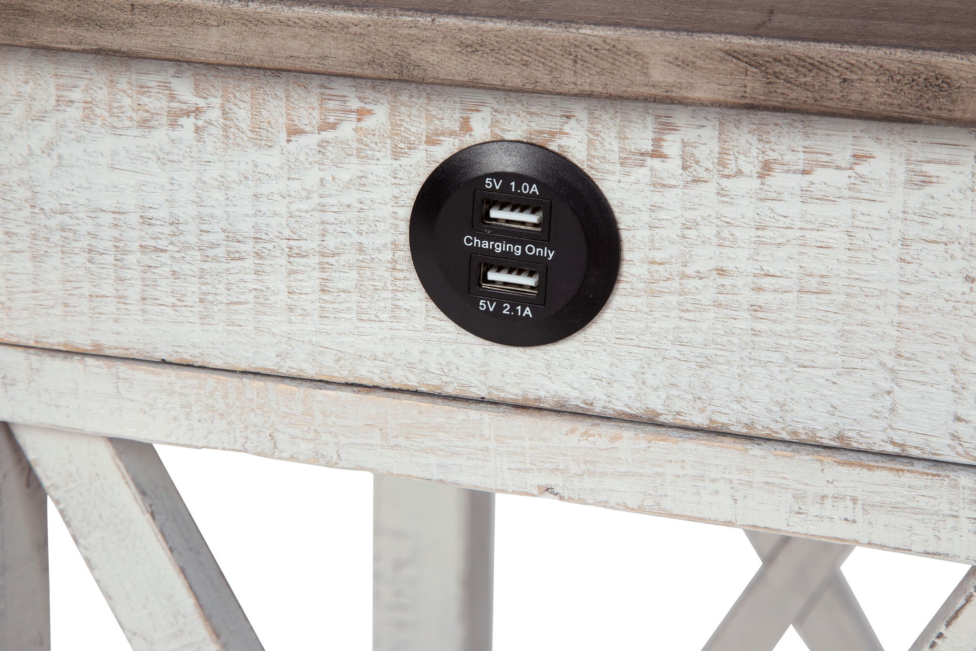 Adalane - White / Gray - Accent Table - Hornell Furniture Outlet