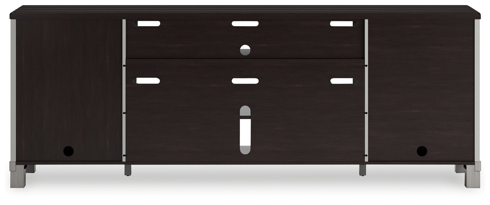 Darborn - Gray / Brown - XL TV Stand W/Fireplace Option - Hornell Furniture Outlet