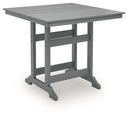 Sanctuary Beach - Square Counter Table With Umbrella Option - Dark Gray - Hornell Furniture Outlet