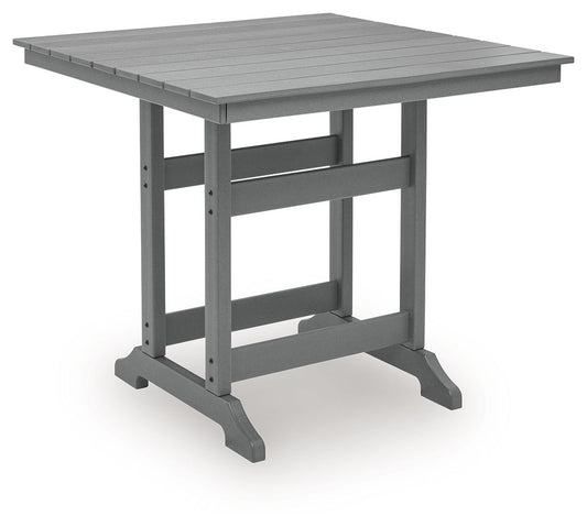 Sanctuary Beach - Square Counter Table With Umbrella Option - Dark Gray - Hornell Furniture Outlet