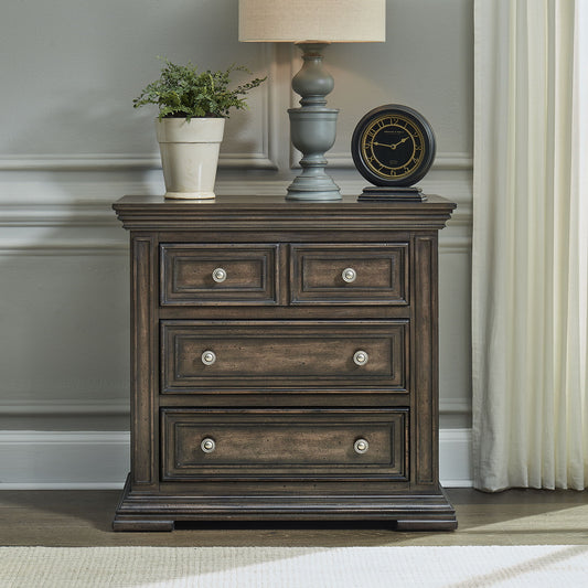 Big Valley - Bedside Chest With Charging Station - Hornell Furniture Outlet