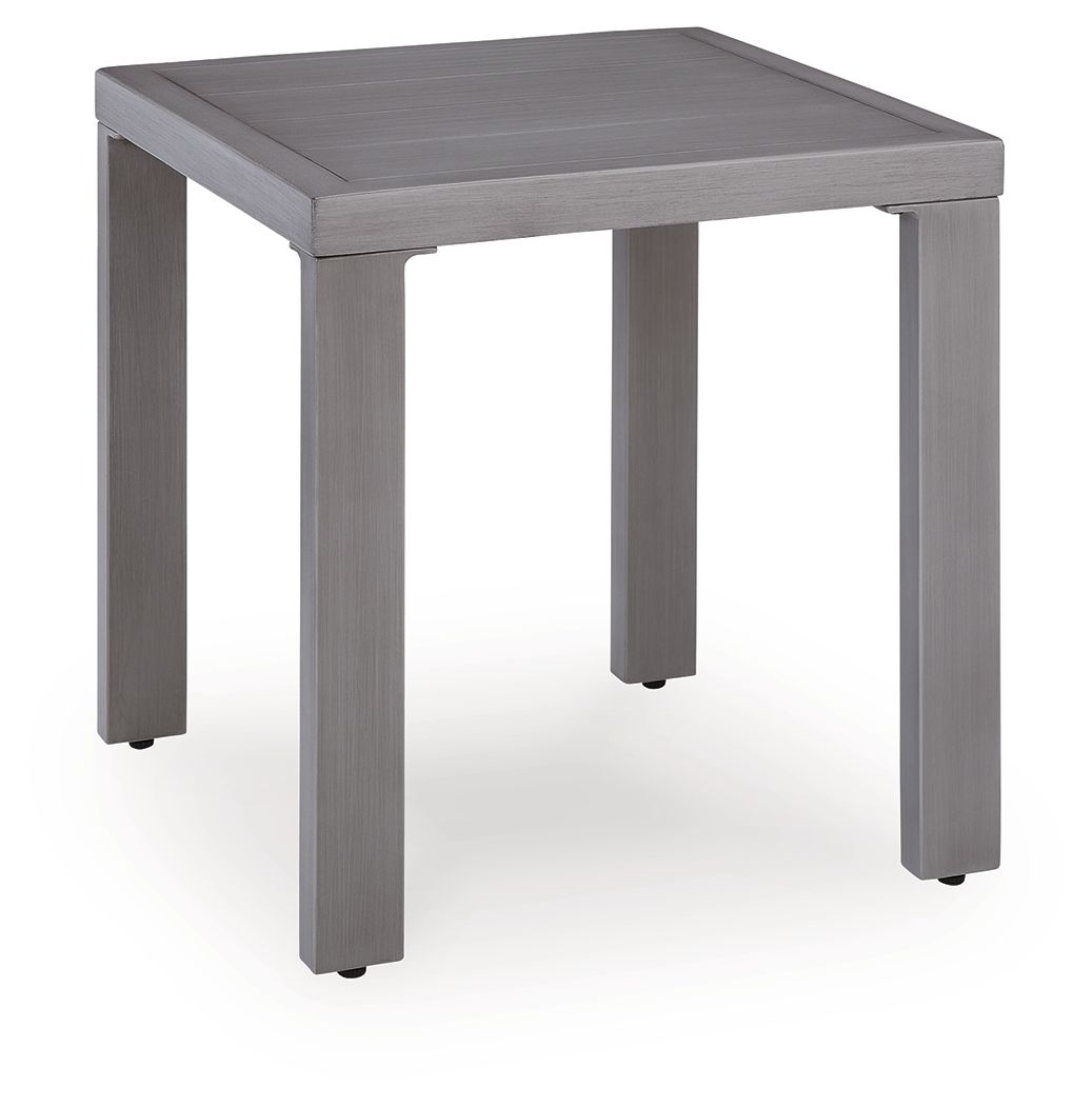 Half Moon Beach - Square End Table - Gray - Hornell Furniture Outlet
