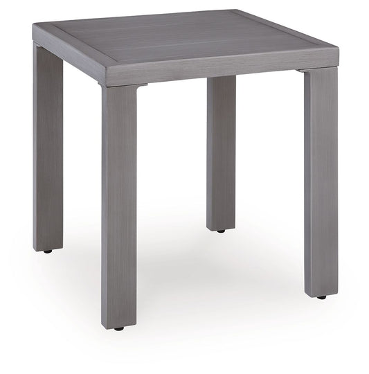 Half Moon Beach - Square End Table - Gray - Hornell Furniture Outlet