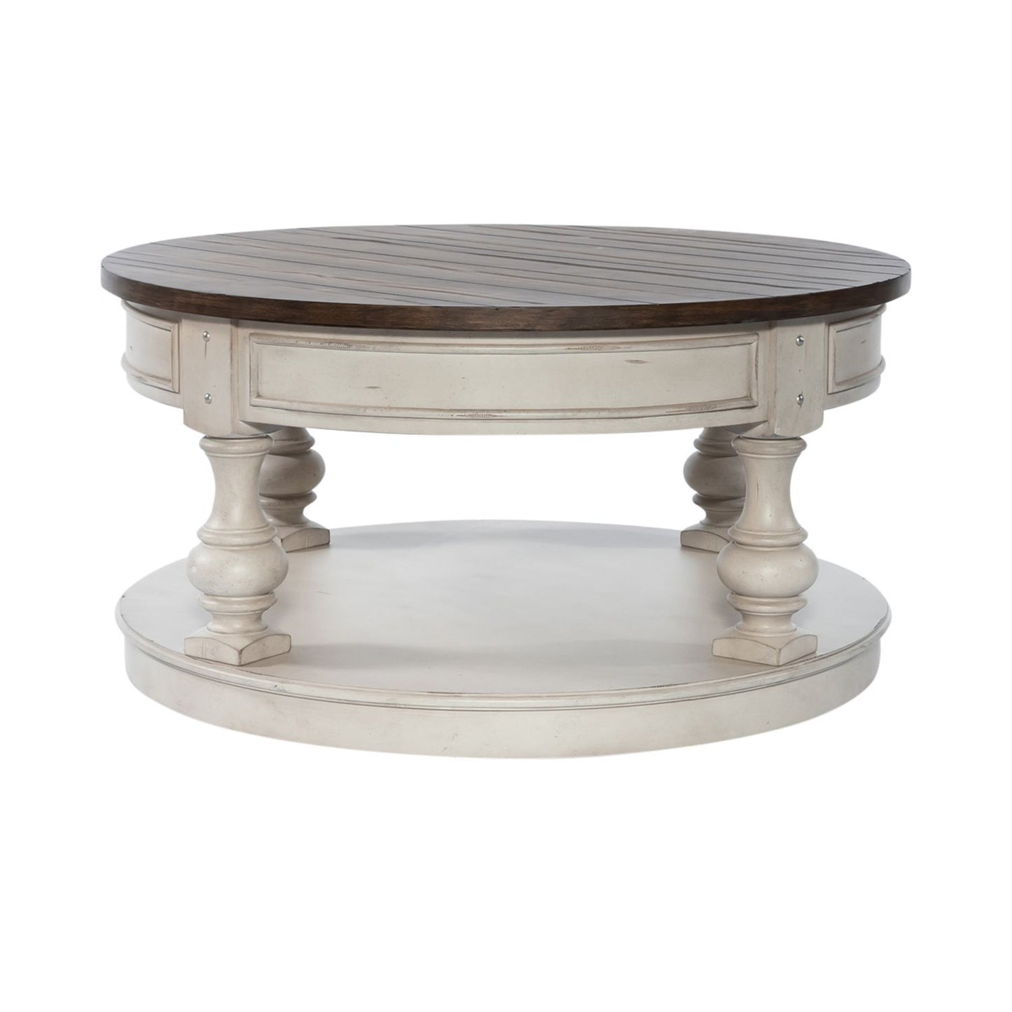Morgan Creek - Round Cocktail Table - White - Hornell Furniture Outlet