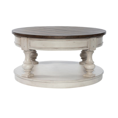 Morgan Creek - Round Cocktail Table - White - Hornell Furniture Outlet