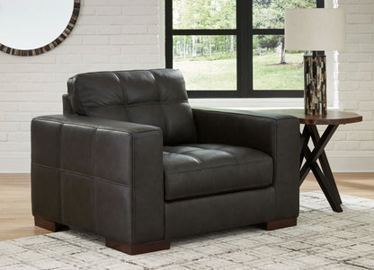Luigi - Chair And A Half - Thunder - Hornell Furniture Outlet