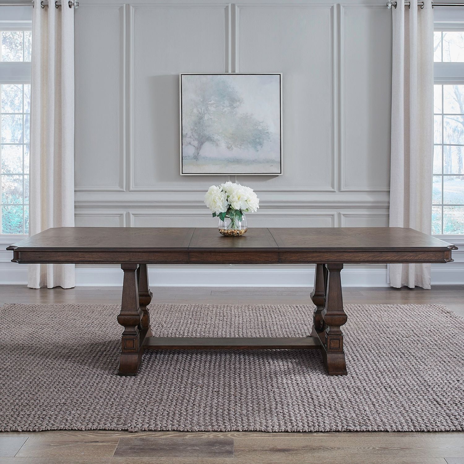 Provence Park - Trestle Table - Brown - Hornell Furniture Outlet