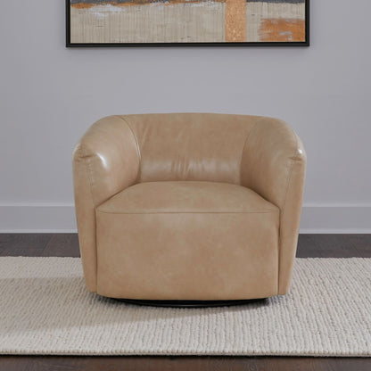 Donovan - Upholstered Swivel Accent Chair - Tan - Hornell Furniture Outlet